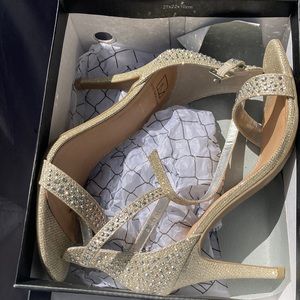 Gold and silver material girl heel size 11